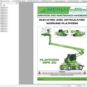 Merlo MPR20 2008 Service Manual Parts Manual Hydraulic Electrical Diagram DE 1