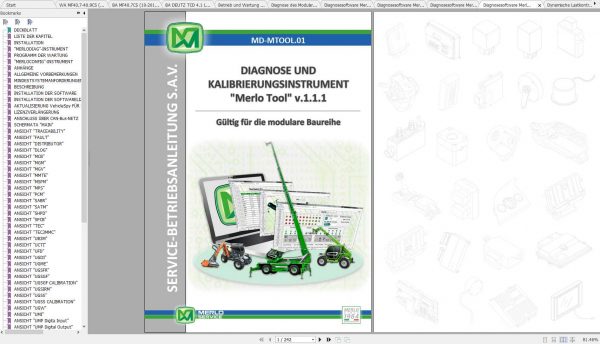 Merlo Multifarmer MF40.7 40.9CS Service Manual Mechanic Manual Hydraulic Electrical Diagram DE 4