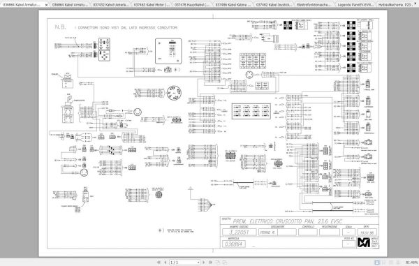 Merlo Panoramic P23.6 Hydraulic Electrical Diagram DE 1