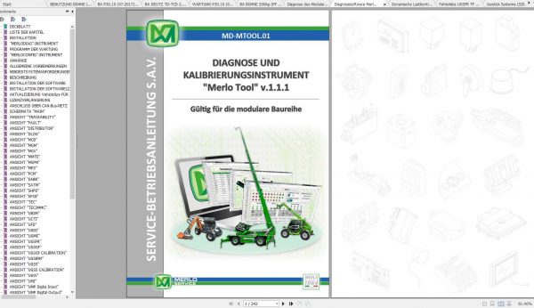 Merlo Panoramic P30.10 Service Manual Mechanic Manual Hydraulic Electrical Diagram DE 3