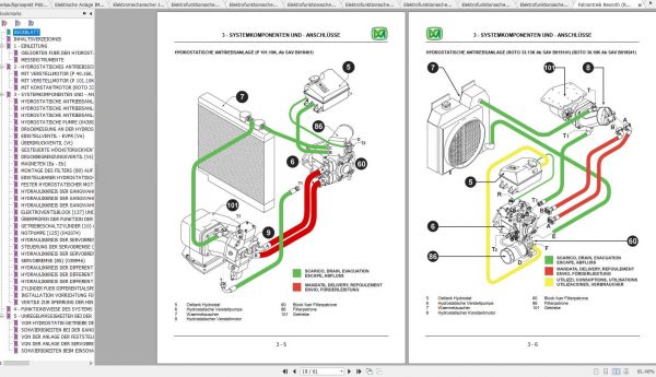 Merlo Panoramic P60.10 P72.10 IMS Service Manual Mechanic Manual Hydraulic Electrical Diagram DE 3