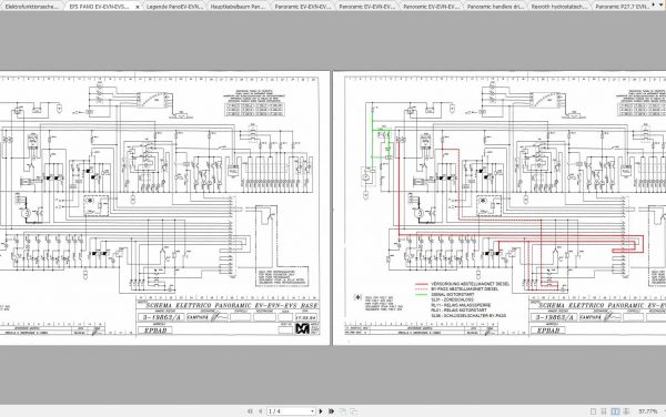 Merlo Panoramic bis 1998 ohne Armaturenkarte Electrical Diagram DE 1