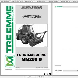 Merlo TREEMME MM280B Service Parts Manual Hydraulic Electrical Diagram 1