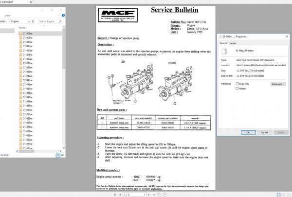 Mitsubishi Lift MCF Service Bulletins CD1 2