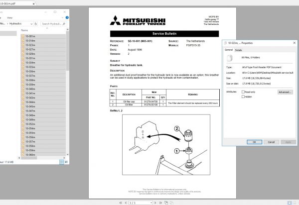 Mitsubishi Lift MCF Service Bulletins CD1 4