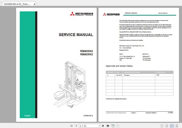 Mitsubishi Forklift Full Models Service Manuals DVD Updated 03 2
