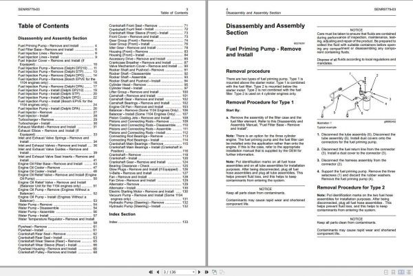 Perkins 1103 1104 Industrial Engines Disassembly Assembly Manual SENR9779 03 2