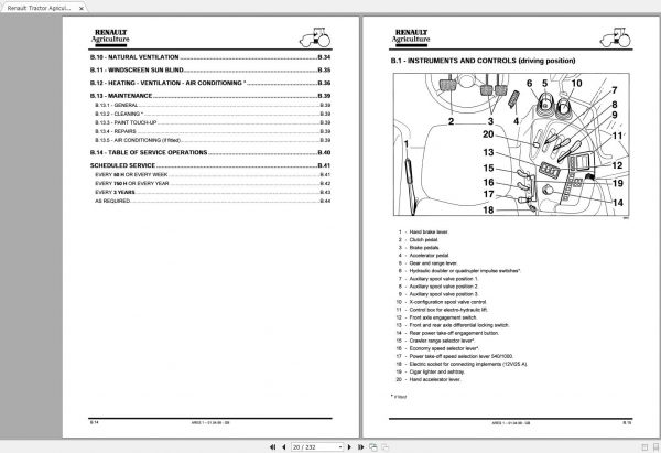 Renault Tractor Agriculture ARES540550610620630640 User and Maintenance Manual EN 2