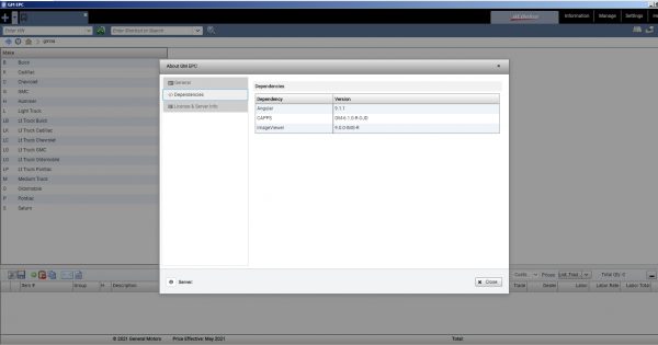 VM WARE General Motors GMNA EPC 05.2021 Spare Parts Catalogue 13
