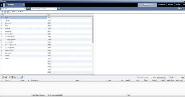 VM WARE General Motors GMNA EPC 05.2021 Spare Parts Catalogue 2