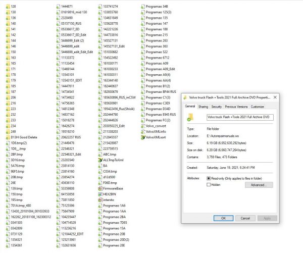 Volvo truck Flash Tools 2021 Full Archive DVD