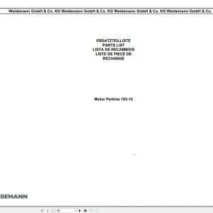 Weidemann Engine Perkins 103 15 Parts List Defresen 1
