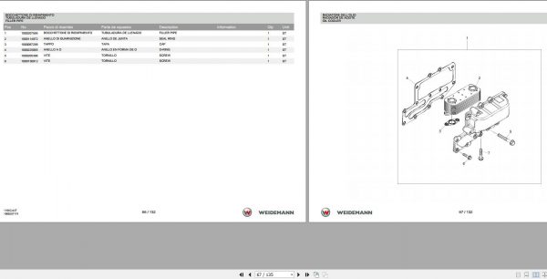 Weidemann Engine Perkins 1104C 44T 1.0 Spare Parts List ITESEN 2