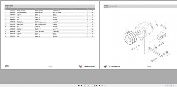 Weidemann Engine Perkins 1104D 44T 1.0 Spare Parts List ITESEN 2
