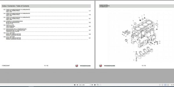 Weidemann Engine Perkins 1104D E44T 1.0 Spare Parts List ITESEN 2