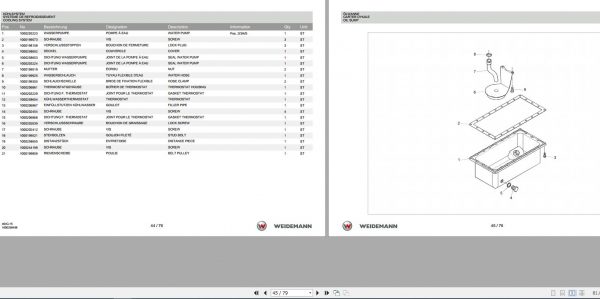 Weidemann Engine Perkins 404C 15 1.0 Spare Parts List DEFREN 2