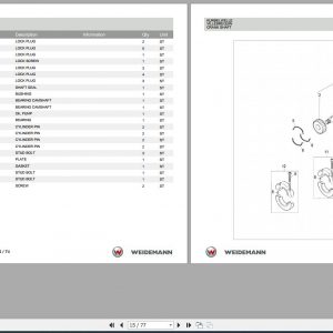 Weidemann Engine Perkins 404C 22 1.0 Spare Parts List Defren 2
