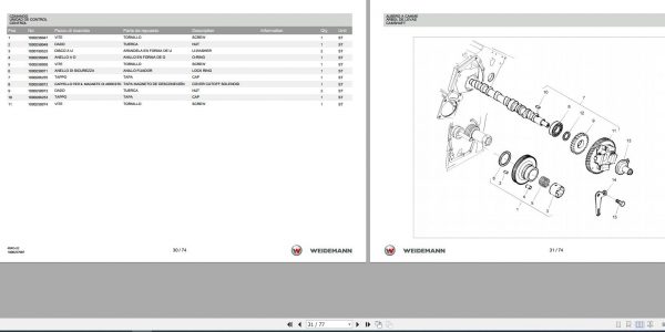 Weidemann Engine Perkins 404C 22 1.0 Spare Parts List ITESEN 2