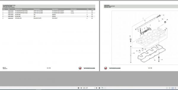 Weidemann Engine Perkins 404D 15 1.0 Spare Parts List DEFREN 2