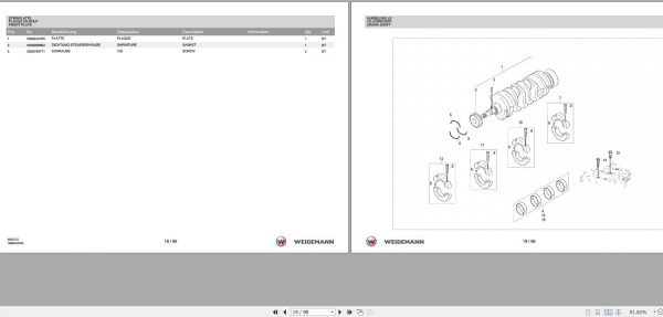 Weidemann Engine Perkins 404D 22 1.0 Spare Parts List DEFREN 2