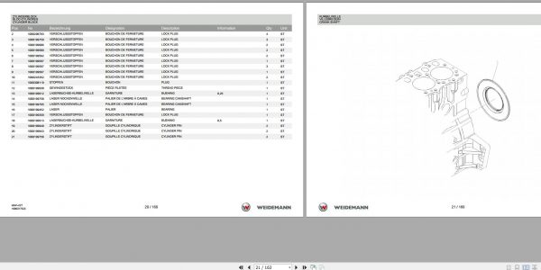 Weidemann Engine Perkins 404F 22T 1.0 Spare Parts List DEFREN 2