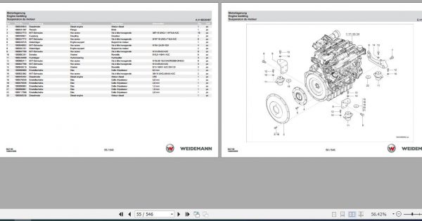 Weidemann Telehandler T6027 6027 00 1.5 Spare Parts List ENDEFR 2