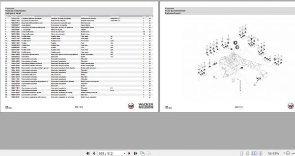 Weidemann Telehandler TH522 TL48 1.0 Spare Parts List ENDEFR 2