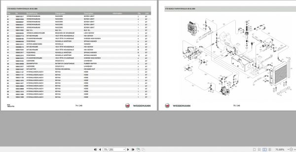 Weidemann Teleloader T5625 5625 1.0 Spare Parts List DEFREN 2