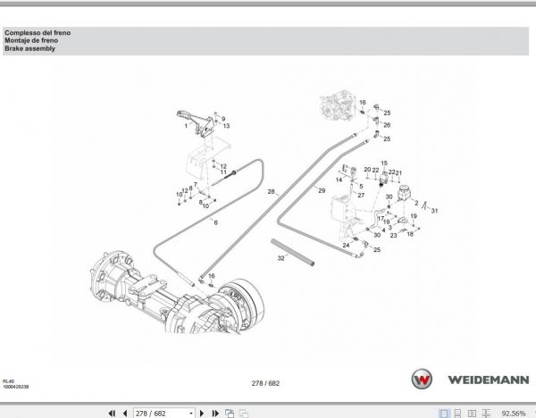 Weidemann Telescopic Loader 2080LP T RL40 Spare Parts List ENITES 2