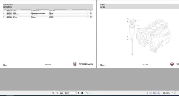 Weidemann Telescopic Loader 3080 T RL50 1.0 Spare Parts List ENITES 2