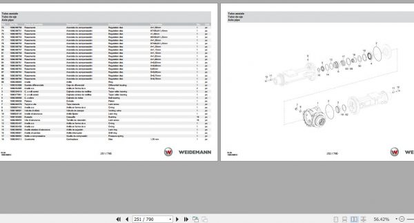 Weidemann Telescopic Loader 3080 T StageV RL50 Spare Parts List ENITES 3