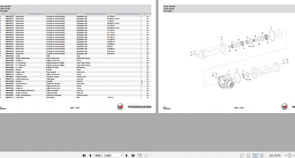 Weidemann Telescopic Loader 3080LP T RL50 1.0 Spare Parts List ENITES 3