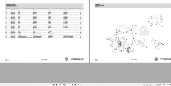 Weidemann Telescopic Loader 3080LPT RL50 1.0 Spare Parts List ITESEN 2019 2