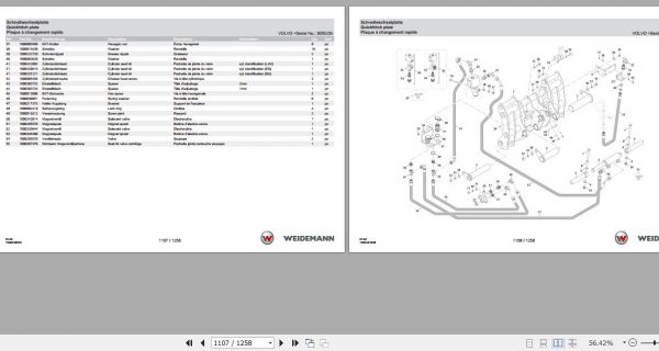 Weidemann Telescopic Loader 4080 T T4F RL60 1.0 Spare Parts List ENDEFR 3