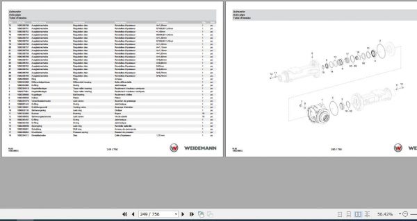 Weidemann Telescopic Loader 4080LP T StageV RL60 Spare Parts List ENDEFR 2