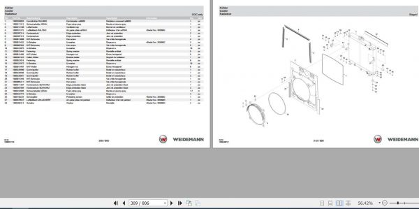 Weidemann Telescopic Loader 4080T Basic Line 1.0 RL55 Spare Parts List ENDEFR 3