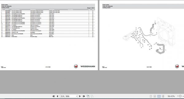 Weidemann Telescopic Loader 4080T Basic Line RL55 1.0 Spare Parts List ENITES 3