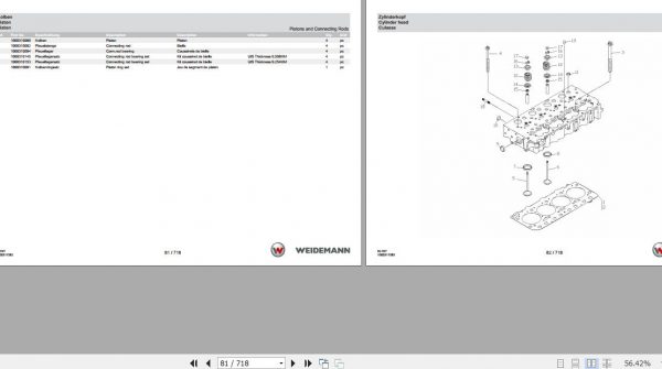 Weidemann Telescopic Loader 5080 T RL70T Spare Parts List ENDEFR 3