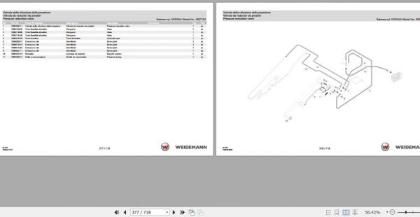 Weidemann Telescopic Loader 5080 T RL70T Spare Parts List ENITES 2