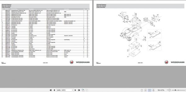 Weidemann Telescopic Loader 5080T T4F RL70 1.0 Spare Parts List ENDEFR 3