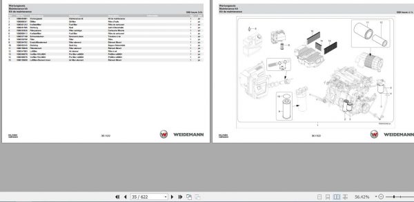 Weidemann Telescopic Loader 9580T 355 R9003 355 R9003 1.1 Spare Parts List ENDEFR 2