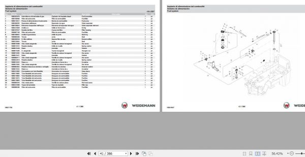 Weidemann Wheel Loader 1130CX30 1.0 Spare Parts List ENITES 3