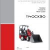 Weidemann Wheel Loader 1140CX30 11xxCX 1.0 Spare Parts List DEFREN 1