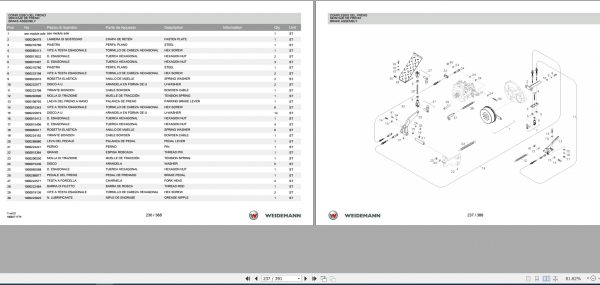 Weidemann Wheel Loader 1140CX30 11xxCX 1.0 Spare Parts List ITESEN 2