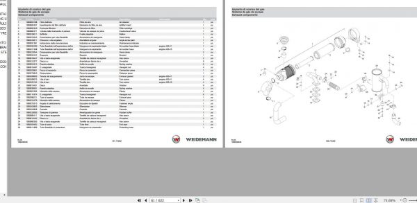 Weidemann Wheel Loader 1160 RL20 1.0 3056641 Spare Parts List ENITES 2