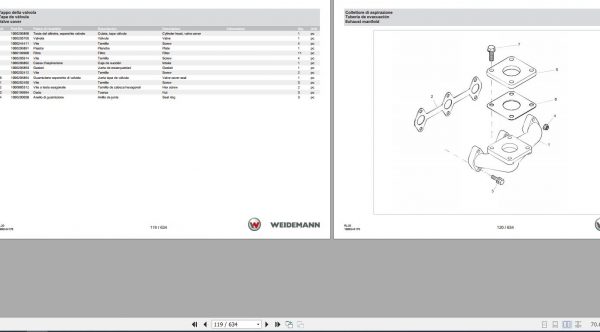 Weidemann Wheel Loader 1160 RL20 1.0 Spare Parts List ENITES 2