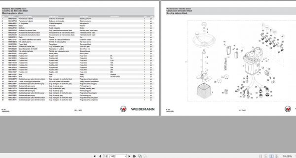 Weidemann Wheel Loader 1160 eHOFTRAC RL20e 1.0 Spare Parts List ENITES 2