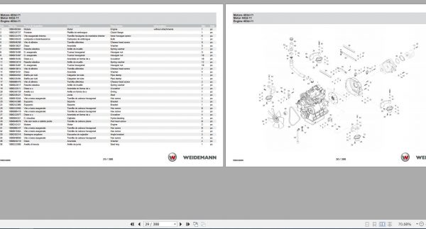 Weidemann Wheel Loader 1160CC30 1.0 Spare Parts List ENITES 2