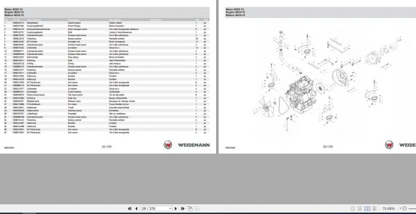 Weidemann Wheel Loader 1160CC35 1.0 Spare Parts List ENDEFR 2