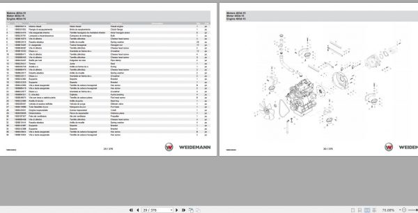 Weidemann Wheel Loader 1160CC35 1.0 Spare Parts List ENITES 2